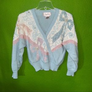 vintage 80s pastel sweater